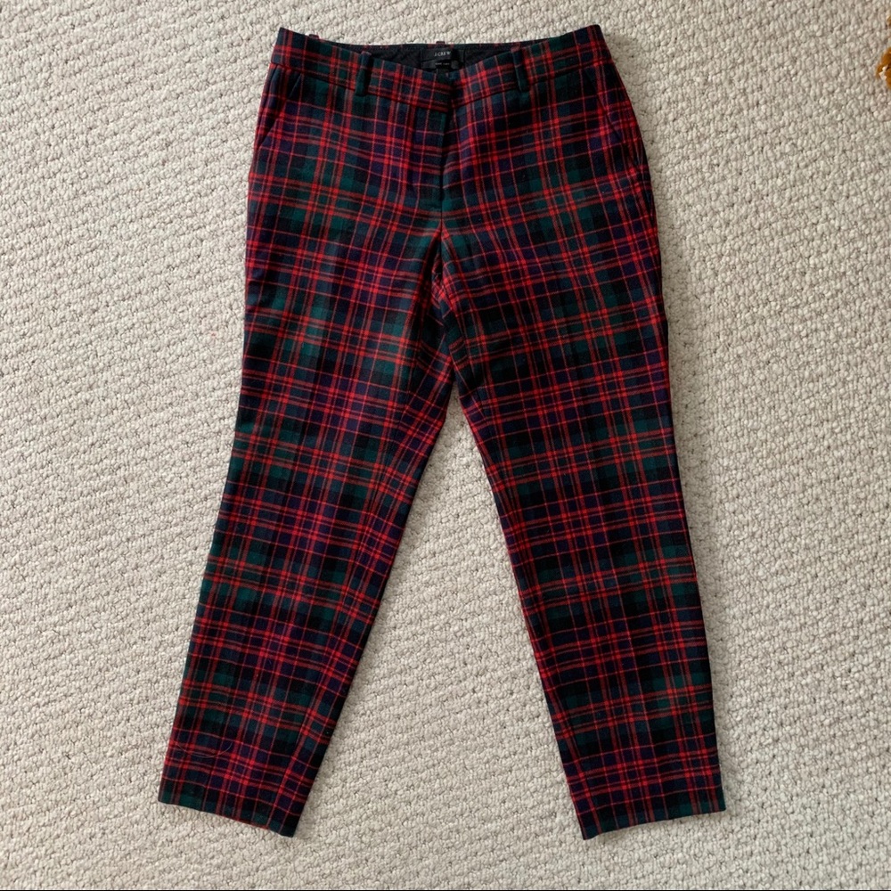 J. Crew wool plaid pants, 0